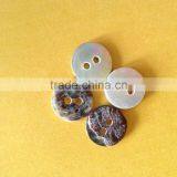 Natural Japanese Akoya Shell Button Four Holes for Men's Shirt