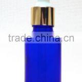 High Class 10ml 50ml Cobalt Blue Dropper Bottle Glass With Gold Cap and Glass Dropper thumbnail-1