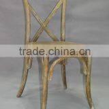Solid Wood Cross Back Chair thumbnail-1