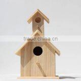 New Unfinished Wooden Bird House thumbnail-3