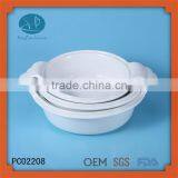 Eco-friendly Feature Porcelain Baking Set,casserole Type White Ceramic Pan, Casserole Set thumbnail-1