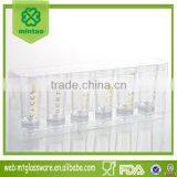 2016 Newest Machine Made Mini Shot Clear Glass Golden Decal With PVC thumbnail-1