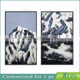 Framed Handmade Winter Landscape Painting for Home Decoration thumbnail-3
