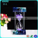 KM-CP17 China Custom Made Crystal Sand Timer Hourglass With the Logo Priting Base thumbnail-5