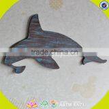 2017 New Design Home Decorations Wooden Wall Hanging Top Fashion Whale Shape Wooden Wall Hanging W09D016 thumbnail-3
