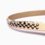 New Designed Fashion Rivet Decorated Lady Thin PU Waist Belt thumbnail-4