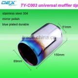High Quality Hot Selling Universal Exhaust Pipe Car Spareparts Muffler Tip thumbnail-1