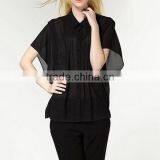 High Fashion Trendy Designed Batwing Sleeves Female Office Uniform Designs Ladies Fancy Tops thumbnail-2