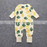 Hot Sale 100% Cotton Pineapple Pattern Onesie Kids Newborn Pajama Romper thumbnail-3