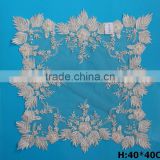hand embroidery lace designs table cloth for wedding party chair cover