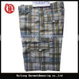 Manufacture Plaid Coated Pattern Breathable Men Pocket Shorts thumbnail-2