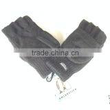 Double Layer Knitted Leather Gloves thumbnail-2