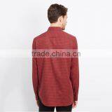 Custom Hot Stylish Plaid Red Business Dress Formal Shirts for Men thumbnail-2