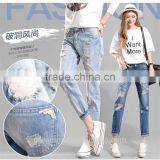 2016 New Fashion Women Slim Jeans Blue Jeans Female Stretch Pencil Jeans Female Hole thumbnail-5