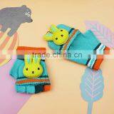 TC13016 Cute Animal Pattern Half Finger Knit Gloves for Baby, Cheap Winter Warm Baby Gloves Wholesale thumbnail-3