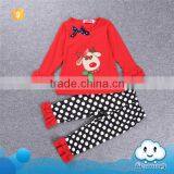 China Manufacturer Baby Clothes Kids Chriatmas Design Bodysuit 2 Pcs Child Clothing Dot Polka Fall Clothes thumbnail-1