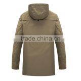 Wholesale Mens Mid Length Hoody Casual Coat Jacket With Contrast Trims thumbnail-2