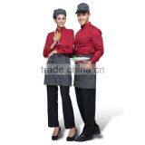 2016 Wholesale Custom Work Uniforms Chef Uniform Men / Women Hotel Waiter Uniforms S-2XL thumbnail-5