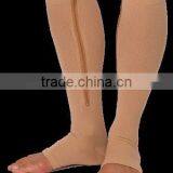 Side Zipper Knee Length Open Toe Support Compression Therapy Hoisery thumbnail-1