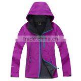 OEM ODM Customize Brand Women Outer Sports Polyester Soft Shell Jacket thumbnail-6