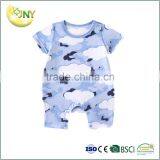 Custom High Quality Baby Clothes Cotton Clouds Pattern Baby Romper Wholesale thumbnail-3