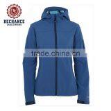 LZ121 96%polyester,4%spandex,waterproof and water resistant plus size women softshell jacket