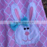 2015 New Baby Girls Pink Quatrefoil Bunny Easter Dress With Necklace and Headband Set thumbnail-5