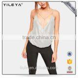 Fashion V-neck Camis Tops Women Elegant Tank Tops Summer Female Party Beach Crop Tops thumbnail-1