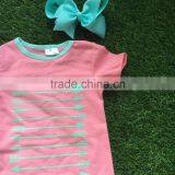 Baby Girls Boutique Clothing Girls Hello Deer Outifts Summer Clothes Short Sleeve Azect Ruffle Capri With Matching Hairbows thumbnail-4