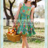 Hand Made Baby Girl Latin Dance Dress Flutter Sleeves A-Line-Dress Floral Print Baby Girl Dress Patterns thumbnail-2