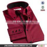 2017 Burgundy Button Down Collar Dress Wedding Tuxedo Shirt thumbnail-1