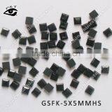 Iron on Square Shape Rhinestone 5x5mm Black Rhinestone Hot Fix Crystal for Garment thumbnail-1