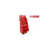 Red Blue Pink POS Display Stand , Cardboard Shop Display Stands thumbnail-1