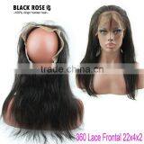 100% Brazilian Human Hair 360 Frontal , 2016 Hot Selling New Arrival Glueless Frontals 360 Lace Frontal Wig With Elastic Band thumbnail-3