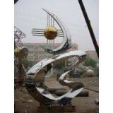 Outdoor Large Sports Abstract 304 Stainless Steel Statues thumbnail-3