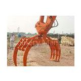 ISO Mechanical And Hydraulic Wood Log Grapple / Rotating Excavator Clamp