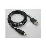 USB 2.0 A Type Male To Mini 5pin Data Cable For PC Camera black 1.2M