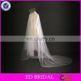 A08 China Manufacture Wholesale Cheap Price Two Layers Long Wedding Veil thumbnail-1