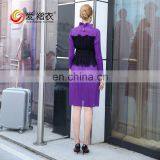 2017 Elegant Women Clothes Fake Two Pieces Bandage Dress With Lace Design thumbnail-4