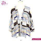 Guangzhou Casual Style Stripe Short Plus Size Women Cardigan