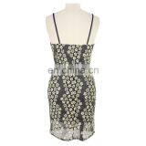 Lurex Mesh Floral Pattern Strape Ladies Evening Dress Occasion Wear thumbnail-2