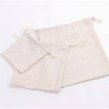 Stripe Cotton Linen Drawstring Candy Storage Bag Eco Gift Pouch thumbnail-3
