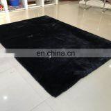 High Quality Luxurious Solid Rabbit Fur Rug With Suede Backing thumbnail-4