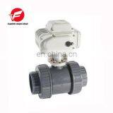 24v 220v Double Union DN80 DN100 Motorized Pvc Ball Valve