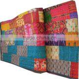 Jaipuri Kantha Quilt Patchwor Throws,Ralli,Gudari Handmade Tapestery Queen Patola Bedspreads thumbnail-1