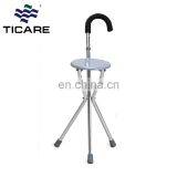 Folding Adjustable Cane Walking Stick With Chair thumbnail-2