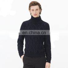 Men Cable Knit Pullover Sweater Pattern Cashmere Sweater thumbnail-1