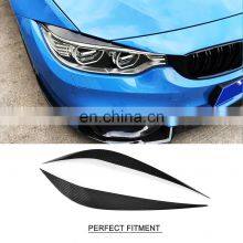 Dry Carbon Fiber M4 Headlight Eyelids for BMW F32 F33 F36 F82 F83 M4 F80 M3 14-19 thumbnail-2