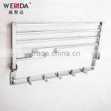 Wesda 90 Degree Rotation Bathroom Wall Towel Shelf With Hooks A0107 thumbnail-4