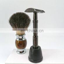 Colorful Matte Silver Stainless Steel Custom Double Edge Safety Shaving Razor for Men thumbnail-2